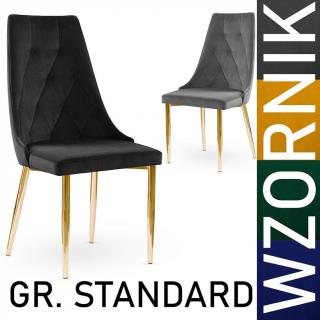 Krzesło LOREN  grupa standard / złote nogi