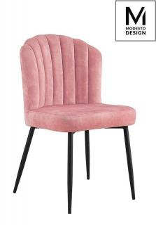 Krzesło muszelka RANGO róż - welur,