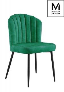 Krzesło muszelka RANGO zielone - welur,