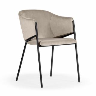 Krzesło nowoczesne beżowe / noga czarna   Antola