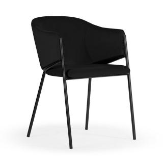Krzesło nowoczesne czarne / noga czarna   Antola