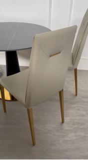 Krzesło nowoczesne złote  , beżowe  Conarr
