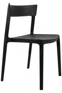 Krzesło  plastikowe z polipropylenu czarne FRITZ