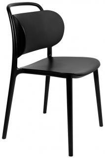 Krzesło  plastikowe z polipropylenu czarne Marie