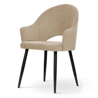krzesło tapicerowane na czarnych  nogach GOA  / Wybór tkanin