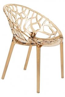 Krzesło transparentne amber - poliwęglan Koral