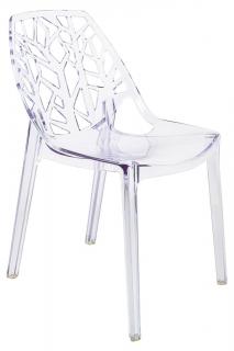 Krzesło transparentne ażurowe Koral Slim
