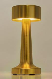 Lampa stołowa zlota LED wbudowana bateria / LEE wys . 21 cm