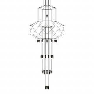 Lampa wisząca długa Loft Luxory FLUSSO 43  wys. 220 cm
