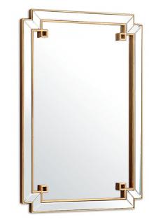 Lustro w złotej szklanej ramie  Livorn Glamour