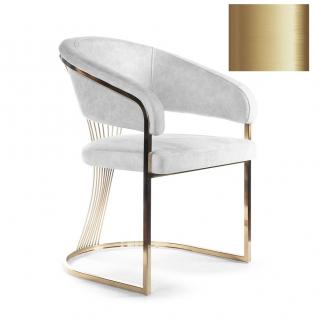 Nowoczesne krzesło złoto szczotkowane  Glamour  Miraclle IV / Wybór tkanin