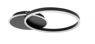 Nowoczesny plafon sufitowy / Czarny plafon LED MOOSEE RINGS 2