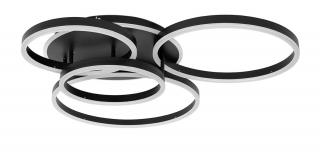 Nowoczesny plafon sufitowy / Czarny plafon LED MOOSEE RINGS 5