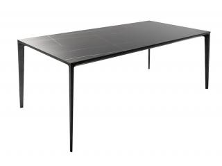 Nowoczesny stół marmurowy ze spieku , nogi ciemny grafit 180 x 90 x 75