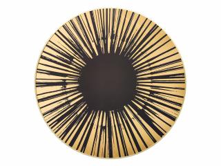 Obraz do salonu okrągły złoto czarny DAL  Fi 90 cm