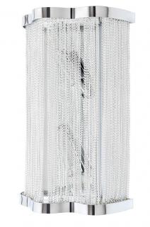 Srebrny kinkiet Glamour / lampa ścienna  ATLANTA WALL 2 - aluminium, stal  wys. 38 cm