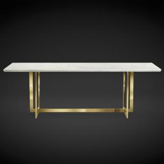 Stół biało złoty / marmur syntetyk/ Ramona/ 180 x 90