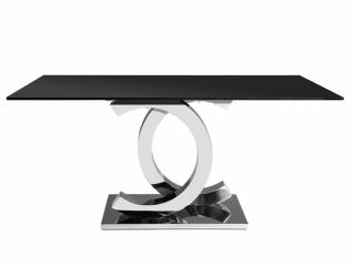 Stół czarno srebrny CC CHOCCO GLAMUR 160x90