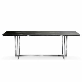 Stół czarno srebrny / marmur syntetyk/ 180 x 90 /  Ramona