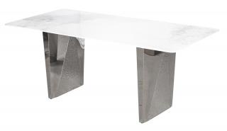 Stół do jadalni nowoczesny glamour na srebrnej podstawie 200 x 100  - Modig M33 / -8% z kodem WIOSNA25