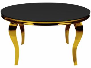 Stół okrągły czarno złoty Glamour Estillo  120
