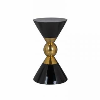 Stolik kawowy pomocniczy złoto czarny  Richmond ROWY wys. 55 cm