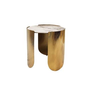 Stolik kawowy złoty Glamour , blat marmurowy spiek / Coccodrillo FI 50