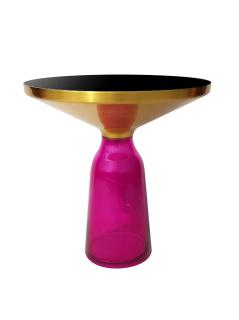 Stolik szklany Butelka  Bottle Table różowy 50/53