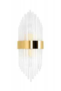 Złoty kinkiet kryształowy Glamour FLORENS M wys. 57