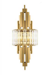 Złoty kinkiet kryształowy Glamour TOWERS wys. 60 cm .