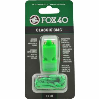 Gwizdek Fox 40 Classic CMG neon zielony ze sznurkiem 9603-1408