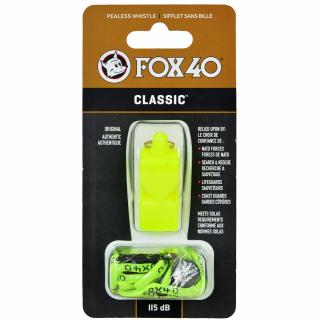 Gwizdek Fox 40 Classic Safety neon + sznurek 9903-1308