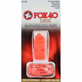 Gwizdek Fox 40 Classic Safety pomarańczowy + sznurek 9903-0308