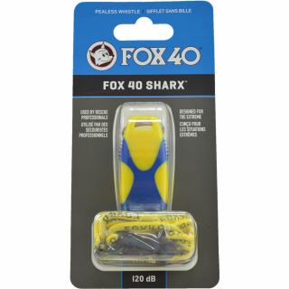 Gwizdek Fox 40 Sharx żółto-niebieski ze sznurkiem 8703-2208