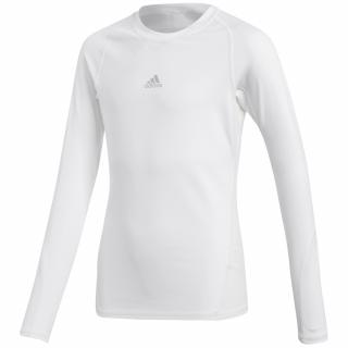 Koszulka dla dzieci adidas Alphaskin Sport LS Tee JUNIOR biała CW7325