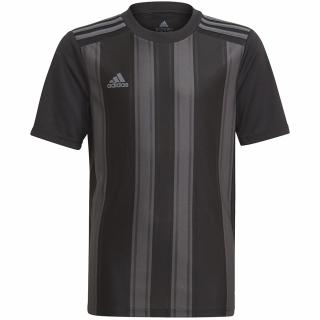 Koszulka dla dzieci adidas Striped 21 Jersey czarno-szara GN7634