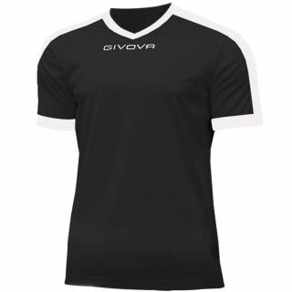 Koszulka Givova Revolution Interlock czarno-biała MAC04 1003
