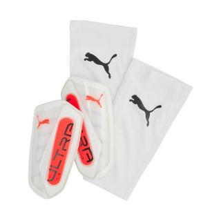 Ochraniacze piłkarskie Puma Ultra Flex Sleeve biało-pomarańczowe 30987 01