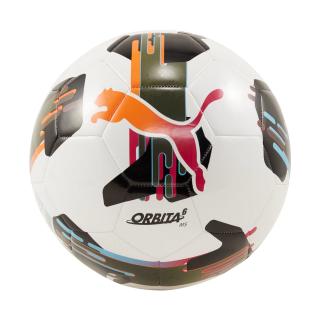Piłka nożna Puma Orbita 6 MS biało-pomarańczowo-czarna 84335 01