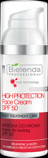 Bielenda Krem do twarzy - wysoka ochrona SPF50+ PA++ 50ml Post Treatment Care