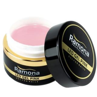 Ramona Gel LED Pink 30g Przeźroczysto- różowy żel do stylizacji paznokci