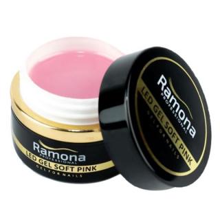 Ramona Gel LED Soft Pink 30g Mleczno- różowy żel do stylizacji paznokci