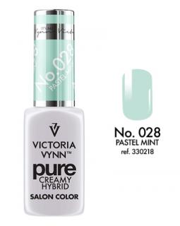 VICTORIA VYNN LAKIER HYBRYDOWY PURE CREAMY 028 Pastel Mint 8ml