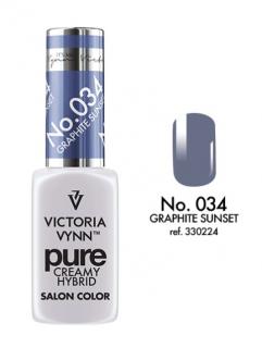 VICTORIA VYNN LAKIER HYBRYDOWY PURE CREAMY 034 Graphite Sunset 8ml