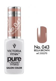 VICTORIA VYNN LAKIER HYBRYDOWY PURE CREAMY 043 Bella Brown 8ml