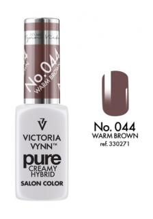 VICTORIA VYNN LAKIER HYBRYDOWY PURE CREAMY 044 Warm Brown 8ml