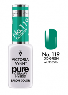 VICTORIA VYNN LAKIER HYBRYDOWY PURE CREAMY 119 Go Green 8ml