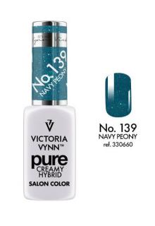 VICTORIA VYNN LAKIER HYBRYDOWY PURE CREAMY 139 Navy Peony 8ml