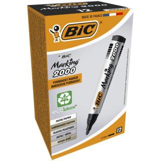 BIC marker czarny 12 sztuk Marking 2000