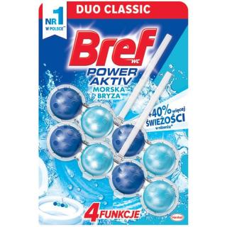 Bref Power Aktiv kulki – kostka do WC 2x50g Morska Bryza